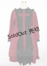 axes femme POETIQUE / レースクロスシスターワンピース M ワイン Y-25-10-06-079-AX-OP-SZ-ZI