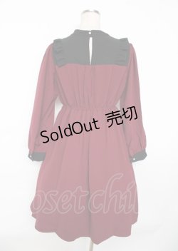 画像2: axes femme POETIQUE / レースクロスシスターワンピース M ワイン Y-25-10-06-079-AX-OP-SZ-ZI