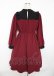 画像2: axes femme POETIQUE / レースクロスシスターワンピース M ワイン Y-25-10-06-079-AX-OP-SZ-ZY (2)