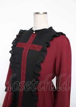 画像3: axes femme POETIQUE / レースクロスシスターワンピース M ワイン Y-25-10-06-079-AX-OP-SZ-ZY