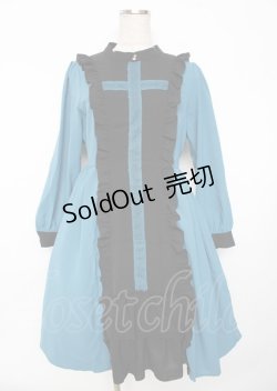 画像1: axes femme POETIQUE / レースクロスシスターワンピース M Bグリーン Y-25-10-06-080-AX-OP-SZ-ZI