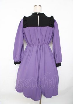 画像2: axes femme POETIQUE / レースクロスシスターワンピース M パープル Y-25-10-06-081-AX-OP-SZ-ZY