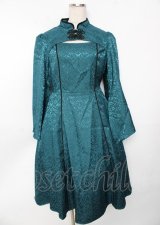 axes femme POETIQUE / チャイナスリット袖ロングワンピース M グリーン Y-25-10-06-083-AX-OP-SZ-ZI