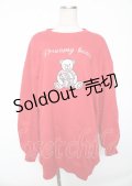 Ank Rouge / 熊刺繍スウェット  赤 Y-25-10-06-086-CA-TO-SZ-ZY