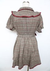 画像2: 【SALE】LIZ LISA / チェックフリルワンピース 0 カーキブラウン Y-25-10-06-089-LO-OP-SZ-ZT204 (2)