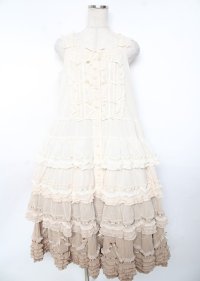 PINK HOUSE / 海外限定グラデーションチュールノースリーブワンピース F ベージュ Y-25-10-06-093-LO-OP-SZ-ZY