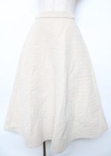 merry jenny / flower キルトフレアスカート F アイボリー Y-25-10-06-097-LO-SK-SZ-ZY