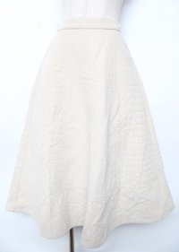 merry jenny / flower キルトフレアスカート F アイボリー Y-25-10-06-097-LO-SK-SZ-ZY