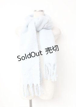 画像1: axes femme / 雪柄刺繍ボリュームストール  サックス Y-25-10-06-015-AX-ZA-SZ-ZT486