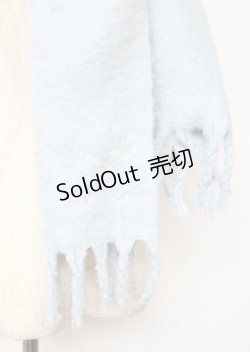 画像2: axes femme / 雪柄刺繍ボリュームストール  サックス Y-25-10-06-015-AX-ZA-SZ-ZT486