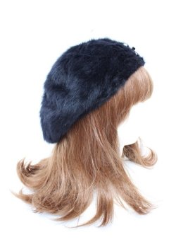 画像4: LODISPOTTO / プチリボンシャギーベレー 56-58cm 黒 Y-25-10-06-017-LO-AC-SZ-ZY