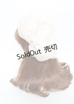 画像2: axes femme / オーガンジーリボンベレー 57.5cm 生成り Y-25-10-06-018-AX-AC-SZ-ZT-K004