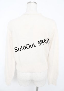 画像2: F&A / 刺繍&ボウタイニット F アイボリー Y-25-10-06-030-LO-TO-SZ-ZY