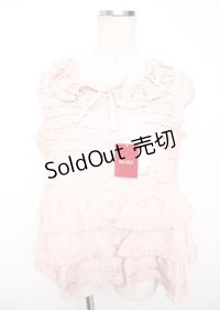 PINK HOUSE / フリル使いノースリーブブラウス F ピンク Y-25-10-07-004-LO-BL-SZ-ZY