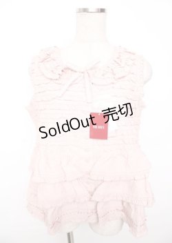 画像1: PINK HOUSE / フリル使いノースリーブブラウス F ピンク Y-25-10-07-004-LO-BL-SZ-ZY