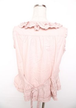 画像2: PINK HOUSE / フリル使いノースリーブブラウス F ピンク Y-25-10-07-004-LO-BL-SZ-ZY