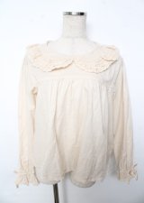 PINK HOUSE / リボンタイ付きローンブラウス F 生成り Y-25-10-07-025-LO-BL-SZ-ZY