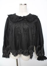 PINK HOUSE / 胸元切り替えブラウス F 黒 Y-25-10-07-029-LO-BL-SZ-ZY