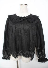 PINK HOUSE / 胸元切り替えブラウス F 黒 Y-25-10-07-029-LO-BL-SZ-ZY