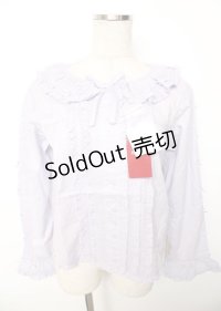 PINK HOUSE / リボン使いローンブラウス F ラベンダー Y-25-10-07-005-LO-BL-SZ-ZY