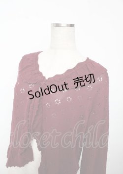 画像3: PINK HOUSE / 透かし編みボレロ風カーディガン F ボルドー Y-25-10-07-034-LO-TO-SZ-ZY
