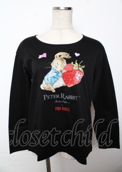 画像1: PINK HOUSE / PETER RABBIT カットソー L 黒 Y-25-10-07-040-LO-TO-SZ-ZY