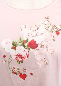 画像3: PINK HOUSE / オーナメントローズプリントカットソー F ピンク Y-25-10-07-042-LO-TO-SZ-ZY