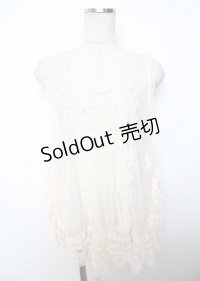 PINK HOUSE / ドットチュールタブリエ F 生成り Y-25-10-07-045-LO-TO-SZ-ZY