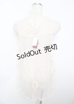 画像2: PINK HOUSE / ドットチュールタブリエ F 生成り Y-25-10-07-045-LO-TO-SZ-ZY