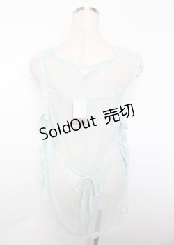 画像2: PINK HOUSE / ドットチュールタブリエ F サックス Y-25-10-07-046-LO-TO-SZ-ZY