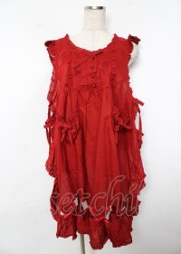 PINK HOUSE / Flower Picnicのローンタブリエ F 赤 Y-25-10-07-049-LO-OP-SZ-ZY