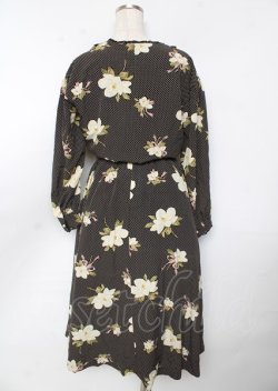 画像2: INGEBORG / カメリアとドットのワンピース F 黒 Y-25-10-07-050-LO-OP-SZ-ZY