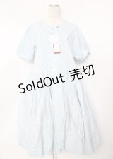 PINK HOUSE / ピコフリル使いロングワンピース F サックス Y-25-10-07-054-LO-OP-SZ-ZY