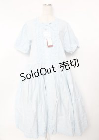 PINK HOUSE / ピコフリル使いロングワンピース F サックス Y-25-10-07-054-LO-OP-SZ-ZY