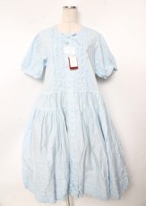 画像1: PINK HOUSE / ピコフリル使いロングワンピース F サックス Y-25-10-07-054-LO-OP-SZ-ZY (1)