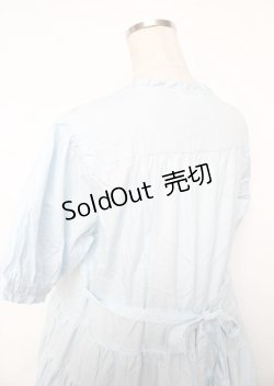 画像5: PINK HOUSE / ピコフリル使いロングワンピース F サックス Y-25-10-07-054-LO-OP-SZ-ZY