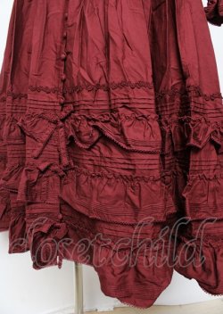 画像4: PINK HOUSE / 小花刺繍入りフリルワンピース F ボルドー Y-25-10-07-055-LO-OP-SZ-ZY