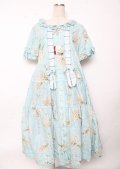PINK HOUSE / スマイリーマーガレットプリントワンピース F サックス Y-25-10-07-056-LO-OP-SZ-ZY