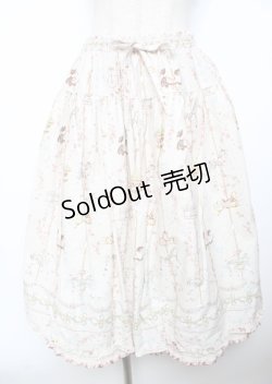 画像1: PINK HOUSE / メリーゴーラウンドプリントスカート F ハッカ Y-25-10-07-063-LO-SK-SZ-ZY