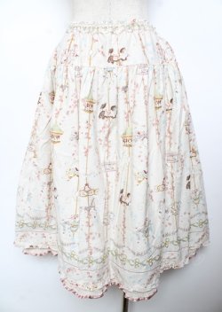 画像2: PINK HOUSE / メリーゴーラウンドプリントスカート F ハッカ Y-25-10-07-063-LO-SK-SZ-ZY