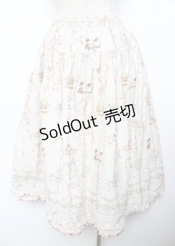 画像2: PINK HOUSE / メリーゴーラウンドプリントスカート F ハッカ Y-25-10-07-063-LO-SK-SZ-ZY