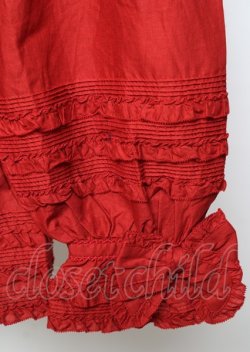 画像5: PINK HOUSE / リボン付きローンフリルオーバーブラウス F 赤 Y-25-10-07-009-LO-BL-SZ-ZY