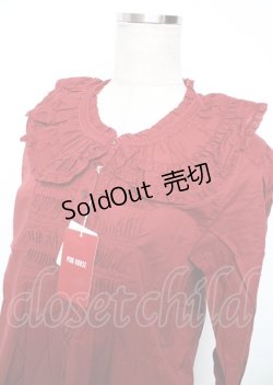 画像3: PINK HOUSE / リボンブローチ付きローンブラウス F 赤 Y-25-10-07-010-LO-BL-SZ-ZY