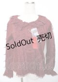 PINK HOUSE / レース&リボン使いローンブラウス F ボルドー Y-25-10-07-012-LO-BL-SZ-ZY
