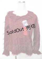 PINK HOUSE / レース&リボン使いローンブラウス F ボルドー Y-25-10-07-012-LO-BL-SZ-ZY