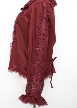 画像5: PINK HOUSE / レース&リボン使いローンブラウス F ボルドー Y-25-10-07-012-LO-BL-SZ-ZY