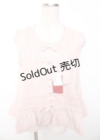 PINK HOUSE / リボンいっぱいノースリーブブラウス F ピンク Y-25-10-07-003-LO-BL-SZ-ZY