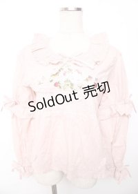 PINK HOUSE / Berry Rose刺繍入りブラウス F ピンク Y-25-10-07-015-LO-BL-SZ-ZY