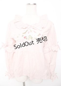 画像1: PINK HOUSE / Berry Rose刺繍入りブラウス F ピンク Y-25-10-07-015-LO-BL-SZ-ZY