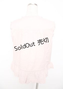 画像2: PINK HOUSE / リボンいっぱいノースリーブブラウス F ピンク Y-25-10-07-003-LO-BL-SZ-ZY